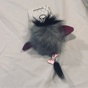 NWT Disney Eeyore Furry Pom Pom Bag Charm